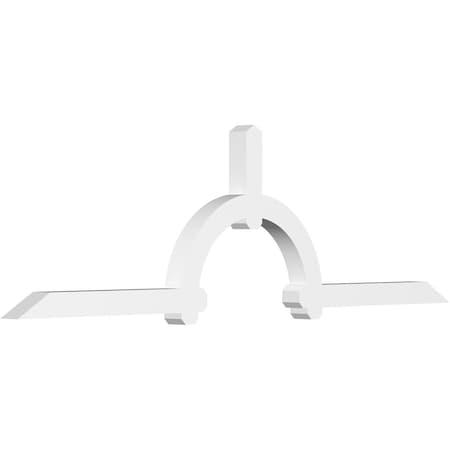 Ekena Millwork Ericson Architectural Grade PVC Gable Bracket, 108"W x 31 1/2"H x 4"D x 4"F, 7/12 Pitch GBP108X32X0404ERI00